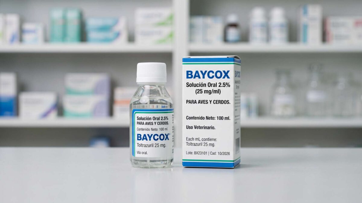 ¿Se puede comprar Baycox en farmacias? 3 Frasco y caja de Baycox solucion oral 2.5 por ciento sobre el mostrador de una farmacia