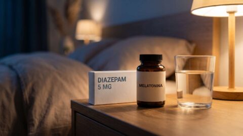 ¿Se puede mezclar diazepam y melatonina?